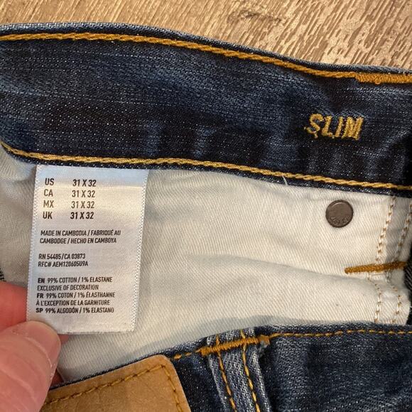 AMERICAN EAGLE Slim Fit Medium Wash Jeans 31x32 - Picture 6 of 8